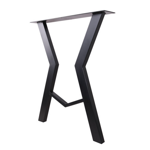 Latitude Run® 2 X High Quality 28" Dining Table Legs, Black Steel Table